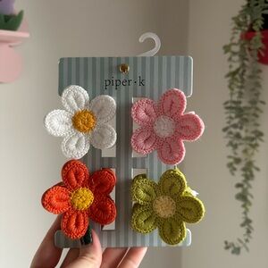 Piper K Multicolor Flower Hair Clips